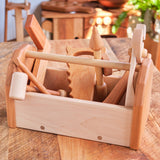 Camden Rose Hardwood Tool Box Set with Tools