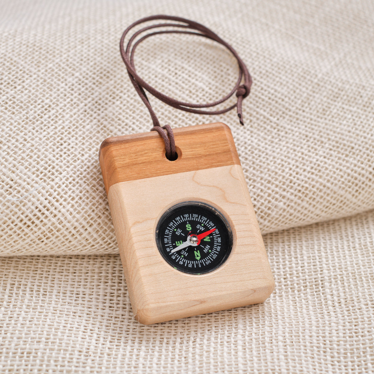 Directional Wood Pocket Compass or Necklace, Rectangle – Camden
