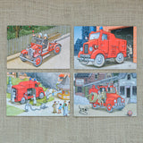 Fire Trucks 4 Puzzle Boxed Set
