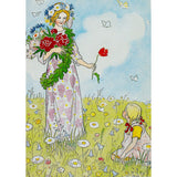 Elsa Beskow Postcard, Midsummer Fairy - 4-1/8" x 5-13/16"