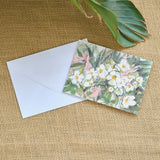 Winter Rose with Fairies Postcard and Envelope by Sigrid Mahncke, 4-1/8" x 5-7/8"