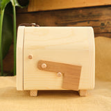 Natural Wooden Mailbox with Pretend Letters