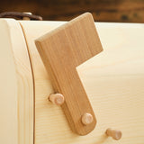 Natural Wooden Mailbox with Pretend Letters