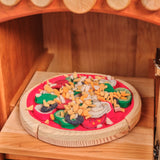 Felted Wooden Pizza - Set with Cutter and Peel