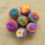 Handmade Wool Felt Multi Colored Layers Ball, 3 cm (same as in our sling shot set)
