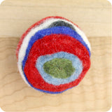 Handmade Wool Felt Multi Colored Layers Ball, 3 cm (same as in our sling shot set)