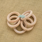 Solid Maple Craft Rings, 2.75", Set of 6