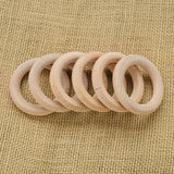Solid Maple Craft Rings, 2.75", Set of 6