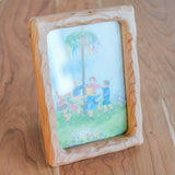 4" x 6" Cherry Sculpted Picture Frame with Cardboard Easel Backing - Glass or Plexiglass