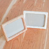 4" x 6" Maple Sculpted Picture Frame with Cardboard Easel Backing - Glass or Plexiglass