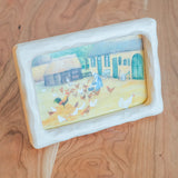 4" x 6" Maple Sculpted Picture Frame with Cardboard Easel Backing - Glass or Plexiglass