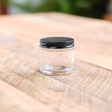 Sculpted Cherry Wood 6 Jar Paint Holder with Glass Jars & Metal Lids