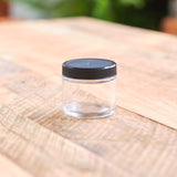 Simple 6 Jar Cherry Wood Paint Holder with 6 Glass Jars/Plastic Lids