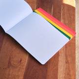 Set of 5 Lesson Books 12.6" x 9.45" - Red, Orange, Yellow, Blue, Green - no onion skin
