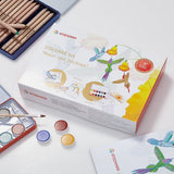 Stockmar Painting & Drawing Set - Opaque Watercolor Paints and Hexagonal Pencils