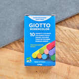Blackboard Chalk - 10 Sticks Anti-dust by Giotto, Colored or White
