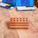Cherry Wood Crayon Holders with Postcard/Art Slot, 3 options