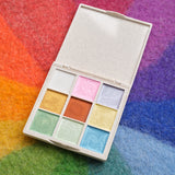 Metallic Watercolor Set - Wheat Straw Palette - 9 Colors