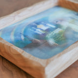 5" x 7" Cherry Sculpted Picture Frame with Cardboard Easel Backing - Glass