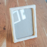 5" x 7" Maple Sculpted Picture Frame with Cardboard Easel Backing - Glass or Plexiglass