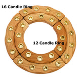 Cherry Birthday Ring Set with Removable Brass Candle Cups and 12, 5 inch candles