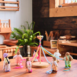 Maypole Decoration with Silk Ribbon