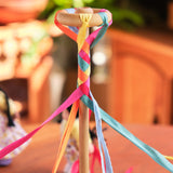 May Pole Decoration with Silk Ribbon