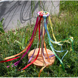 May Pole Decoration with Silk Ribbon