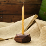 Walnut Candle Holder for 1/2" dia Candle