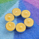 Beeswax Tea Light Candles, Set of 6
