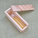 Birthday Cake Candles in a Solid Maple Box with Sliding Lid