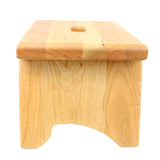 Step Stool Bench, 9" High, Cherry with Hand Hole