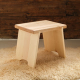 Maple Step Stool Bench, 9" or 14" Tall
