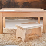 Maple Step Stool Bench, 9" or 14" Tall