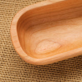 10" Cherry Wood Cracker Bowl/Trinket Tray