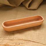 10" Cherry Wood Cracker Bowl/Trinket Tray