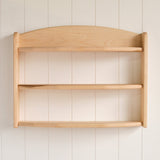 3-Tiered Maple Wood Wall Shelf - 24" L x 6" D x 17" H - Three Shelves