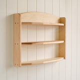 3-Tiered Maple Wood Wall Shelf - 24" L x 6" D x 17" H - Three Shelves