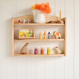 3-Tiered Maple Wood Wall Shelf - 24" L x 6" D x 17" H - Three Shelves