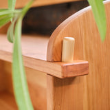 Handmade Solid Cherry Wood Solid Back Bookshelf Shelving Units