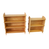 Handmade Solid Cherry Wood Solid Back Bookshelf Shelving Unit - 34" Tall - 3 Shelves