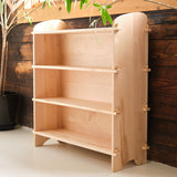 Handmade Solid Back Maple Wood Bookshelf