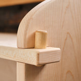 Handmade Solid Back Maple Wood Bookshelf