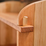 Handmade Solid Cherry Wood Solid Back Bookshelf Shelving Units