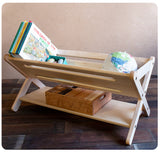 Maple Wood Trough-Style Bookcase/Storage