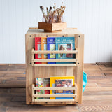 Extra Large Ash Wood Rotating Bookshelf - 22" L x 22" W x 28.5" H