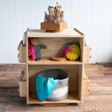 Extra Large Ash Wood Rotating Bookshelf - 22" L x 22" W x 28.5" H