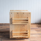 Extra Large Ash Wood Rotating Bookshelf - 22" L x 22" W x 28.5" H
