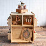 Extra Large Ash Wood Rotating Bookshelf - 22" L x 22" W x 28.5" H