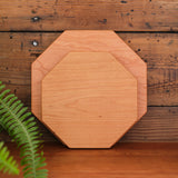 Cherry Wood Octagon Cutting Board / Platter - 9" x 9" or 11" x 11"